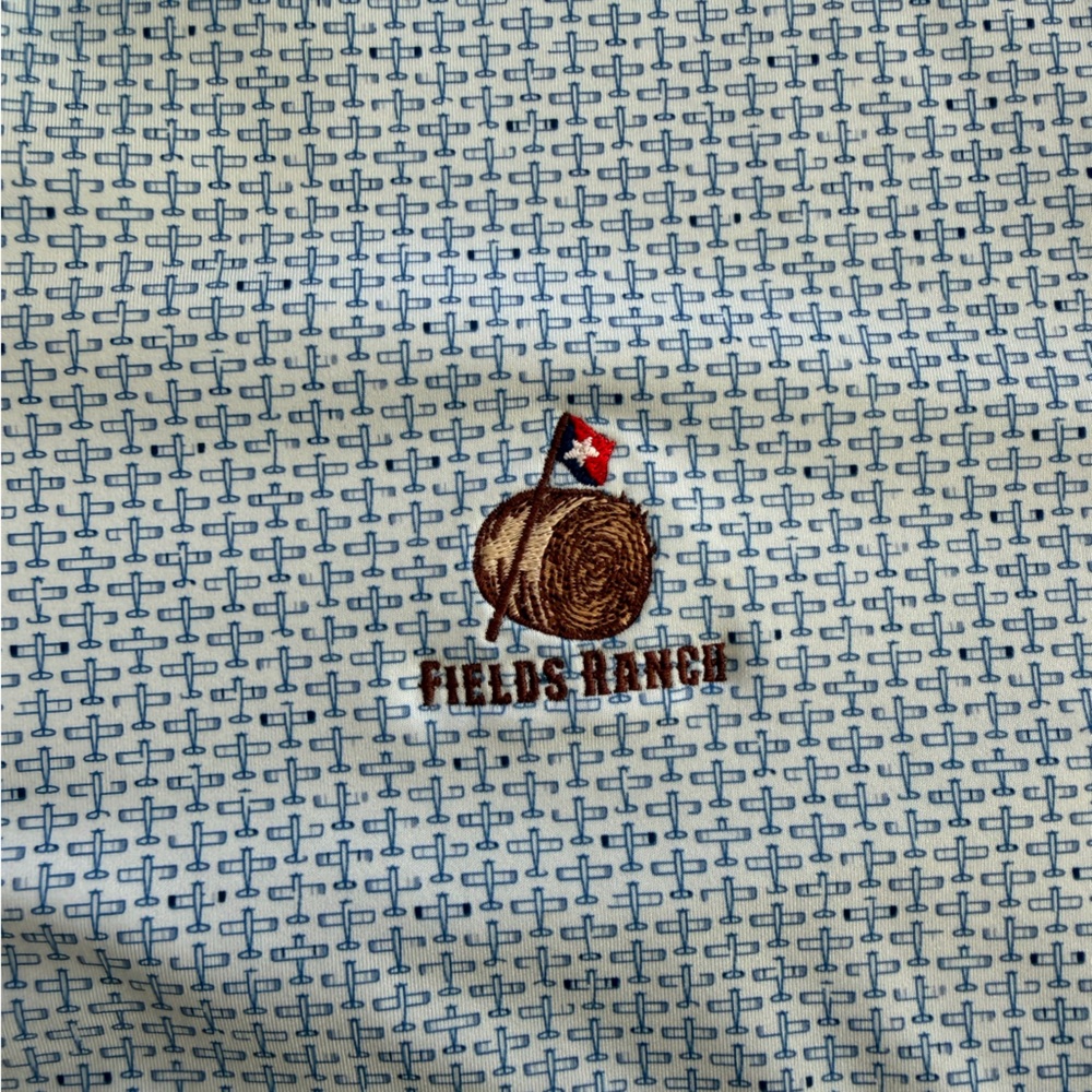 Peter Millar Sky Blue Micro Pattern Polo - image 3